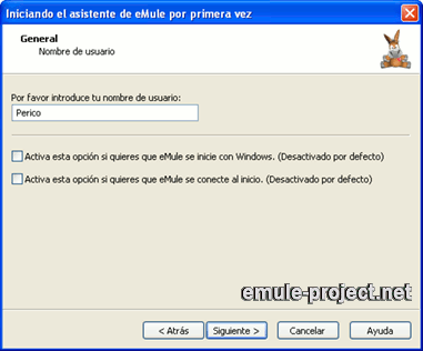 Asistente de eMule por primera vez