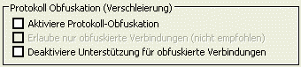 Obfuskationseinstellungen